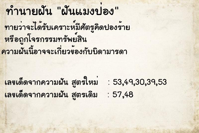 ทำนายฝันฝันแมงป่อง ทำนายฝันทำนายฝันฝันแมงป่อง