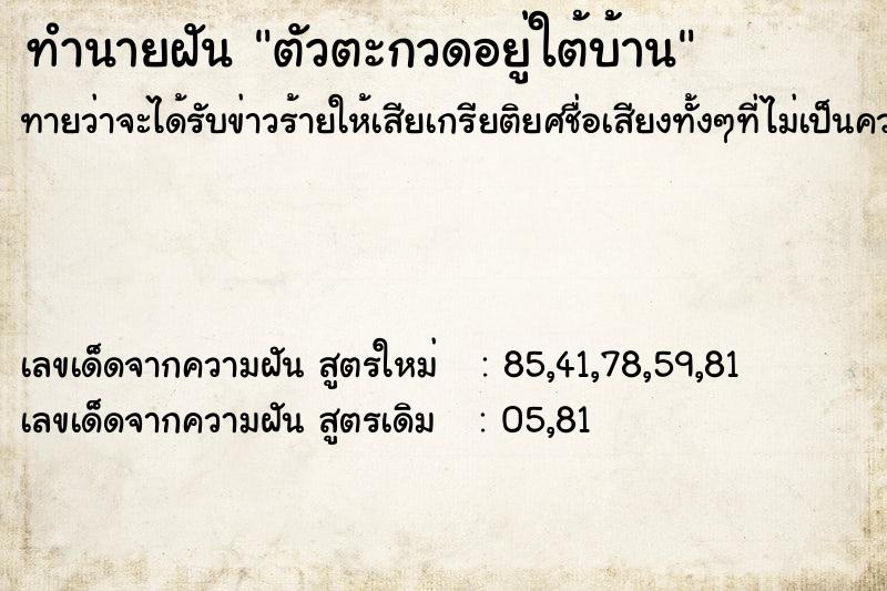 ทำนายฝัน ตัวตะกวดอยู่ใต้บ้าน ทำนายฝัน ตัวตะกวดอยู่ใต้บ้าน