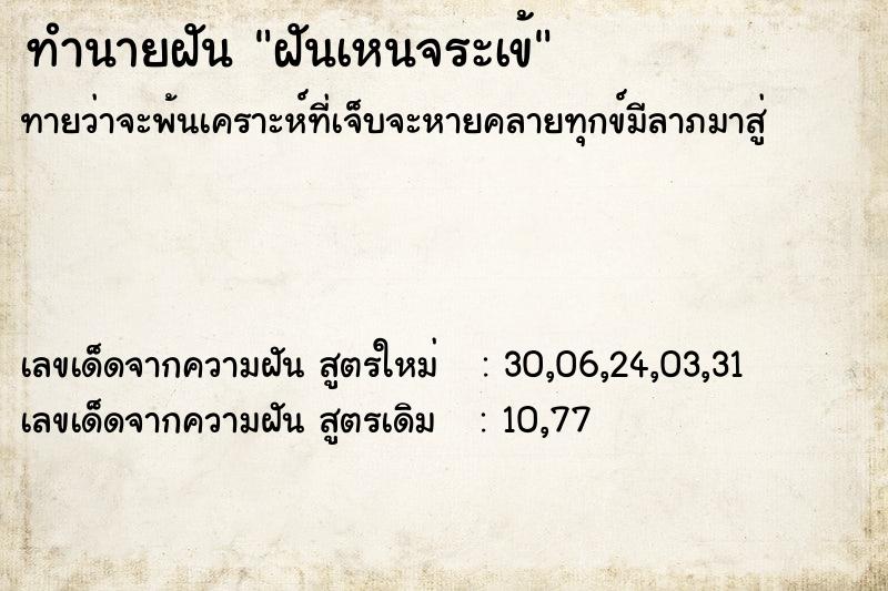 ทำนายฝันทำนายฝันฝันเหนจระเข้