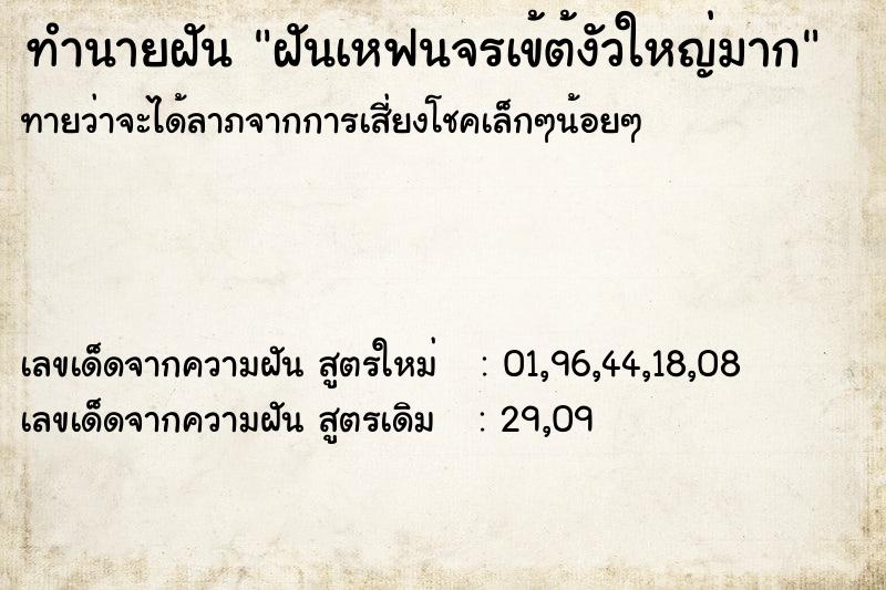 ทำนายฝันทำนายฝันฝันเหฟนจรเข้ต้งัวใหญ่มาก