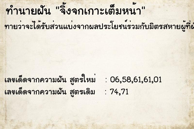 ทำนายฝันจิ้งจกเกาะเต็มหน้า ทำนายฝันทำนายฝันจิ้งจกเกาะเต็มหน้า