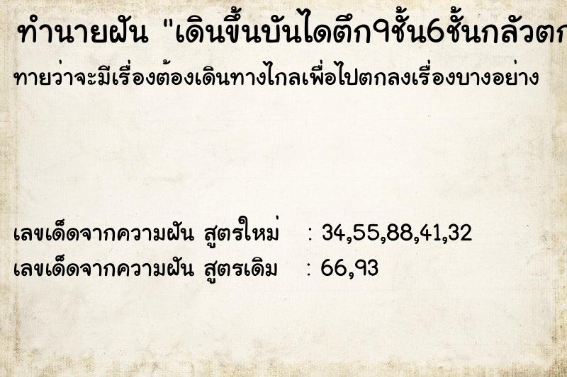 ทำนายฝันเดินขึ้นบันไดตึก9ชั้น6ชั้นกลัวตก ทำนายฝันทำนายฝันเดินขึ้นบันไดตึก9ชั้น6ชั้นกลัวตก