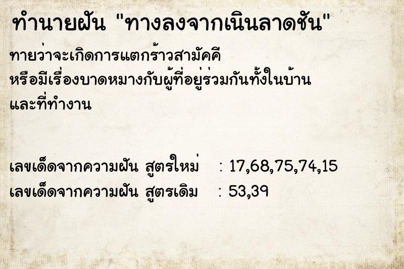 ทำนายฝัน ทางลงจากเนินลาดชัน ตำราโบราณ แม่นที่สุดในโลก