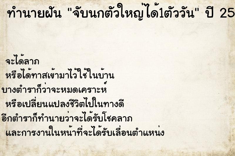 ทำนายฝันจับนกตัวใหญ่ได้1ตัววัน ทำนายฝันทำนายฝันจับนกตัวใหญ่ได้1ตัววัน