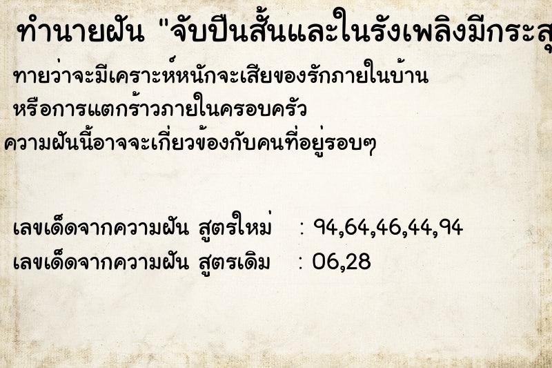 ทำนายฝันทำนายฝันจับปืนสั้นและในรังเพลิงมีกระสุน1นัด