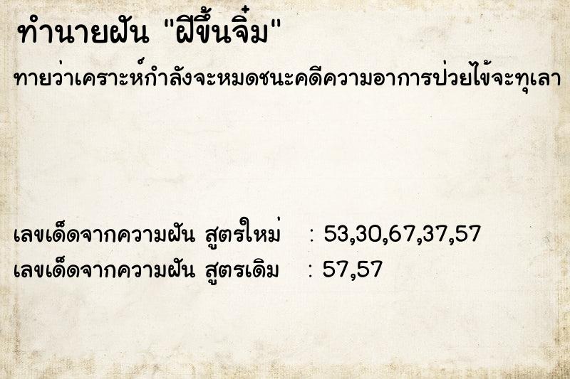 ทำนายฝันฝีขึ้นจิ๋ม ทำนายฝันทำนายฝันฝีขึ้นจิ๋ม