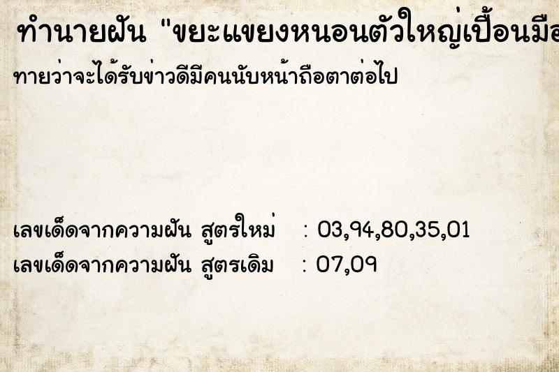 ทำนายฝันขยะแขยงหนอนตัวใหญ่เปื้อนมือ ทำนายฝันทำนายฝันขยะแขยงหนอนตัวใหญ่เปื้อนมือ