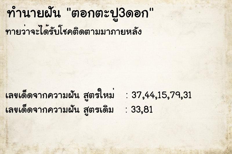 ทำนายฝันตอกตะปู3ดอก ทำนายฝันทำนายฝันตอกตะปู3ดอก