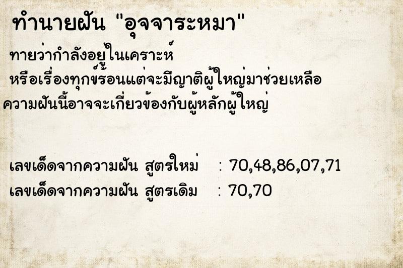 ทำนายฝันทำนายฝันอุจจาระหมา
