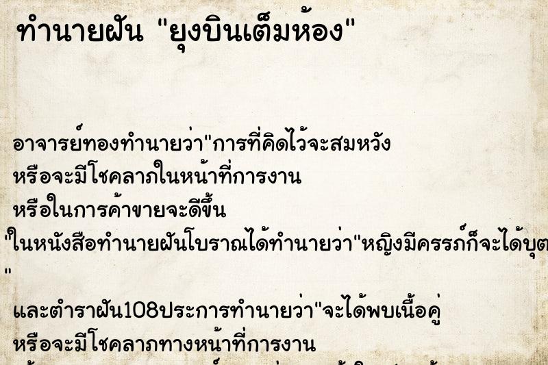 ทำนายฝัน ยุงบินเต็มห้อง ทำนายฝัน ยุงบินเต็มห้อง