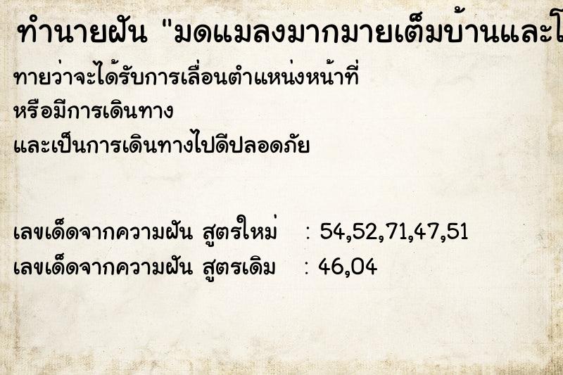 ทำนายฝันมดแมลงมากมายเต็มบ้านและโดนกัด ทำนายฝันทำนายฝันมดแมลงมากมายเต็มบ้านและโดนกัด