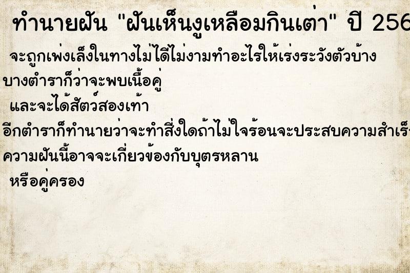 ทำนายฝันฝันเห็นงูเหลือมกินเต่า ทำนายฝันทำนายฝันฝันเห็นงูเหลือมกินเต่า