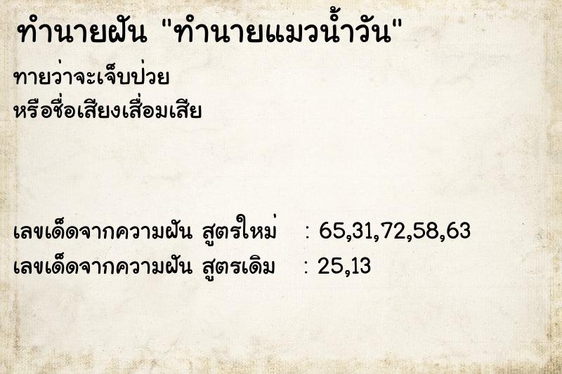 ทำนายฝันทำนายแมวนํ้าวัน ทำนายฝันทำนายฝันทำนายแมวนํ้าวัน
