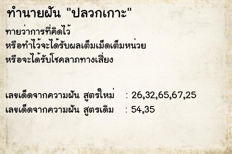 ทำนายฝันปลวกเกาะ ทำนายฝันทำนายฝันปลวกเกาะ
