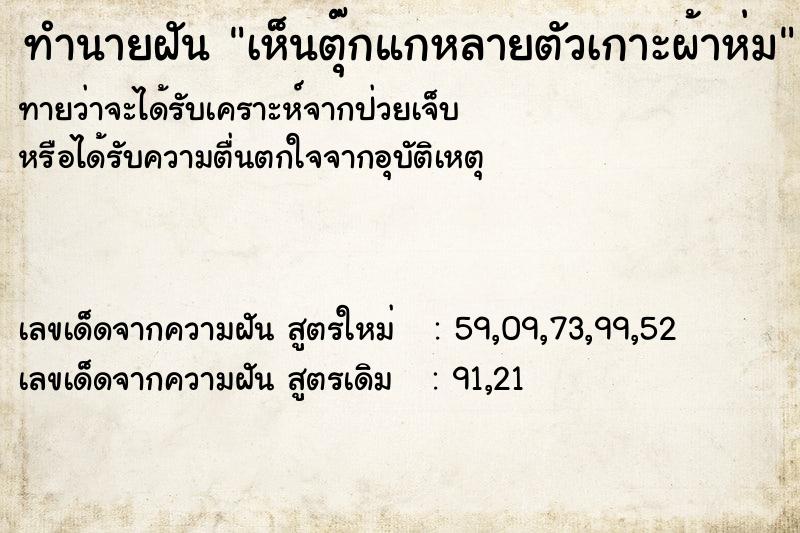 ทำนายฝันเห็นตุ๊กแกหลายตัวเกาะผ้าห่ม ทำนายฝันทำนายฝันเห็นตุ๊กแกหลายตัวเกาะผ้าห่ม