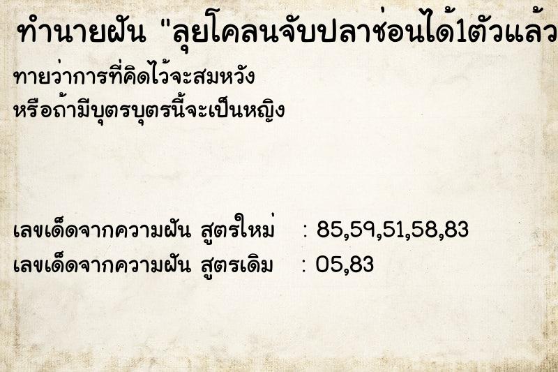 ทำนายฝันลุยโคลนจับปลาช่อนได้1ตัวแล้วทุบหัวตาย ทำนายฝันทำนายฝันลุยโคลนจับปลาช่อนได้1ตัวแล้วทุบหัวตาย