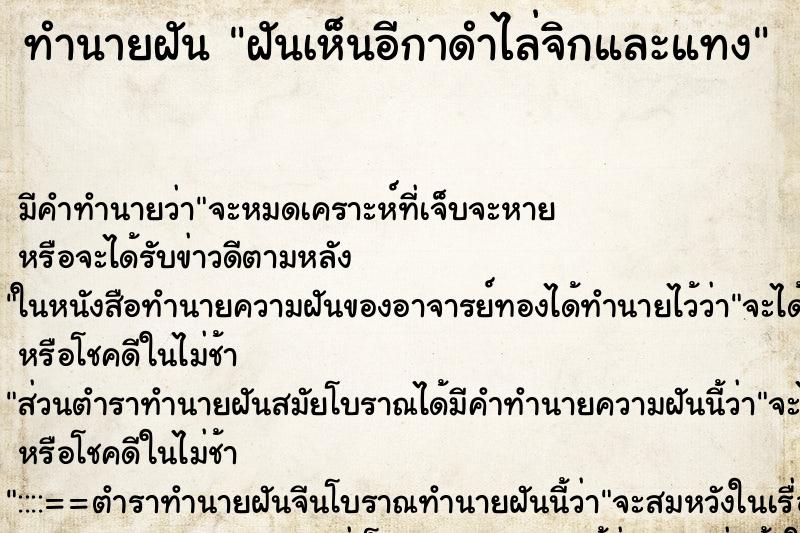 ทำนายฝัน ฝันเห็นอีกาดำไล่จิกและแทง ตำราโบราณ แม่นที่สุดในโลก