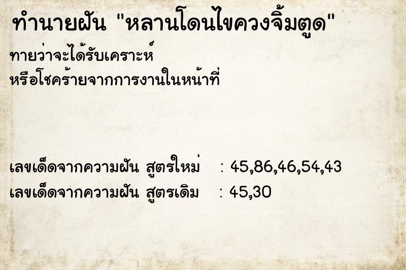 ทำนายฝันหลานโดนไขควงจิ้มตูด ทำนายฝันทำนายฝันหลานโดนไขควงจิ้มตูด
