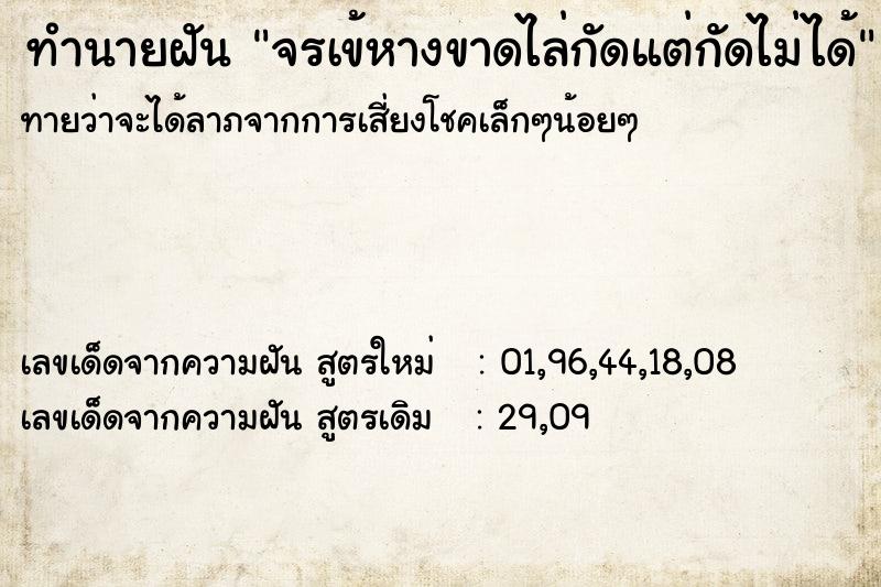 ทำนายฝัน จรเข้หางขาดไล่กัดแต่กัดไม่ได้ ทำนายฝัน จรเข้หางขาดไล่กัดแต่กัดไม่ได้