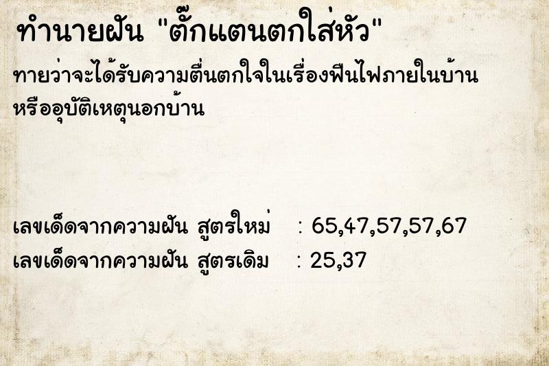 ทำนายฝันตั๊กแตนตกใส่หัว ทำนายฝันทำนายฝันตั๊กแตนตกใส่หัว