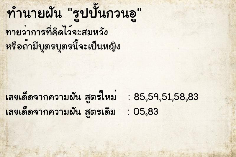 ทำนายฝันรูปปั้นกวนอู ทำนายฝันทำนายฝันรูปปั้นกวนอู