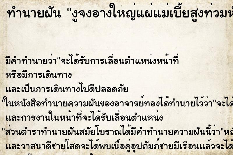 ทำนายฝัน งูจงอางใหญ่แผ่แม่เบี้ยสูงท่วมหัวแต่ไม่ทำร้ายเรา ทำนายฝัน งูจงอางใหญ่แผ่แม่เบี้ยสูงท่วมหัวแต่ไม่ทำร้ายเรา