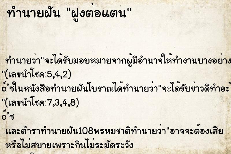 ทำนายฝัน ฝูงต่อแตน ทำนายฝัน ฝูงต่อแตน