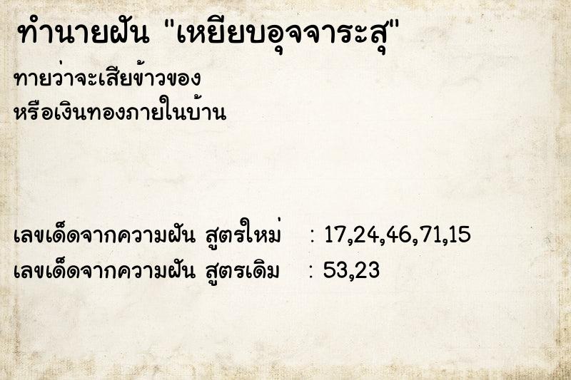 ทำนายฝันทำนายฝันเหยียบอุจจาระสุ