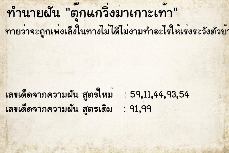 ทำนายฝันตุ๊กแกวิ่งมาเกาะเท้า ทำนายฝันทำนายฝันตุ๊กแกวิ่งมาเกาะเท้า