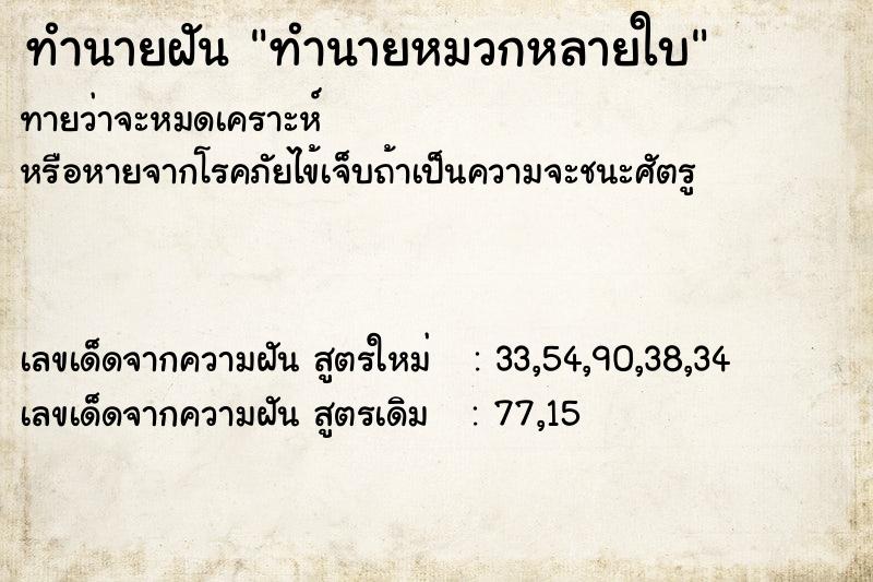 ทำนายฝันทำนายหมวกหลายใบ ทำนายฝันทำนายฝันทำนายหมวกหลายใบ