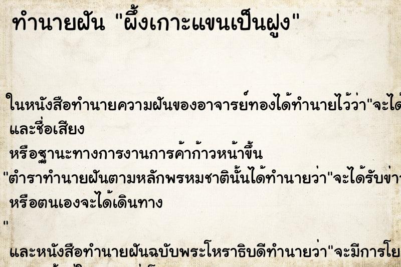 ทำนายฝัน ผึ้งเกาะแขนเป็นฝูง ตำราโบราณ แม่นที่สุดในโลก