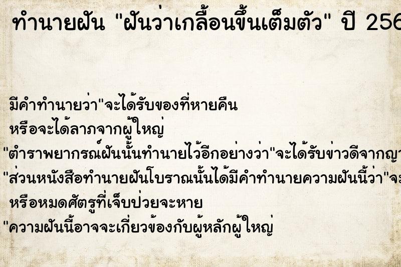 ทำนายฝันฝันว่าเกลื้อนขึ้นเต็มตัว ทำนายฝันทำนายฝันฝันว่าเกลื้อนขึ้นเต็มตัว
