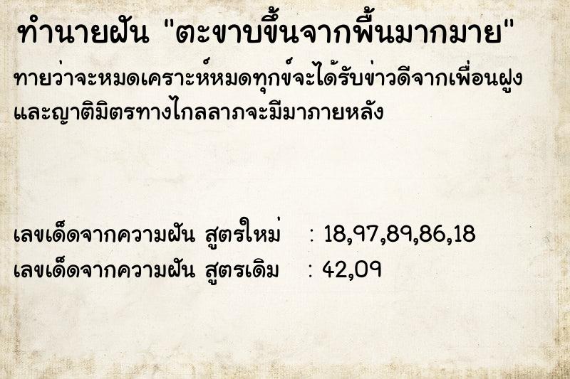 ทำนายฝัน ตะขาบขึ้นจากพื้นมากมาย ทำนายฝัน ตะขาบขึ้นจากพื้นมากมาย