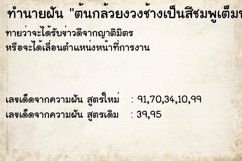 ทำนายฝันต้นกล้วยงวงช้างเป็นสีชมพูเต็มบ้าน ทำนายฝันทำนายฝันต้นกล้วยงวงช้างเป็นสีชมพูเต็มบ้าน