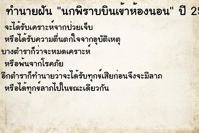 ทำนายฝัน นกพิราบบินเข้าห้องนอน ตำราโบราณ แม่นที่สุดในโลก