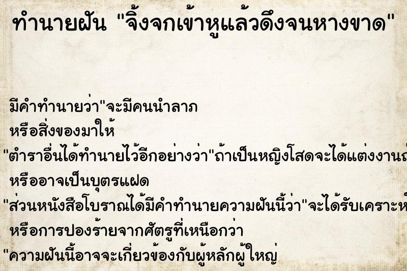 ทำนายฝัน จิ้งจกเข้าหูแล้วดึงจนหางขาด ตำราโบราณ แม่นที่สุดในโลก