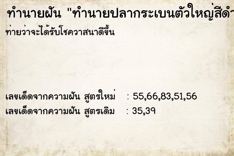 ทำนายฝันทำนายปลากระเบนตัวใหญ่สีดำ ทำนายฝันทำนายฝันทำนายปลากระเบนตัวใหญ่สีดำ