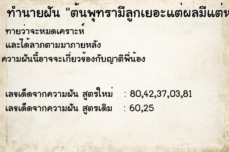 ทำนายฝัน ต้นพุทรามีลูกเยอะแต่ผลมีแต่หนอน ทำนายฝัน ต้นพุทรามีลูกเยอะแต่ผลมีแต่หนอน
