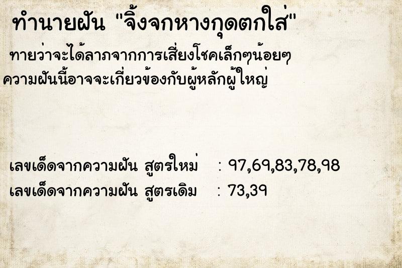 ทำนายฝันจิ้งจกหางกุดตกใส่ ทำนายฝันทำนายฝันจิ้งจกหางกุดตกใส่