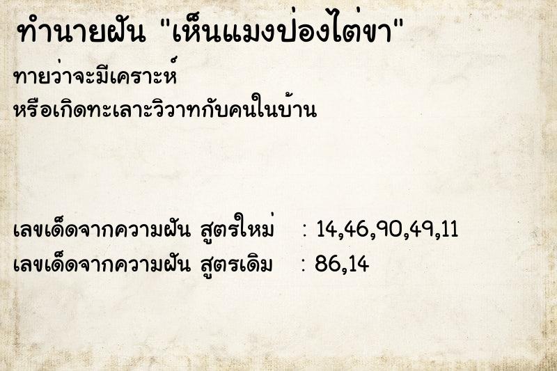 ทำนายฝัน เห็นแมงป่องไต่ขา ทำนายฝัน เห็นแมงป่องไต่ขา