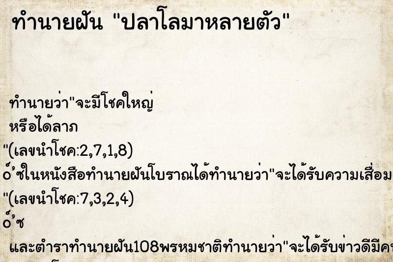 ทำนายฝัน ปลาโลมาหลายตัว ตำราโบราณ แม่นที่สุดในโลก