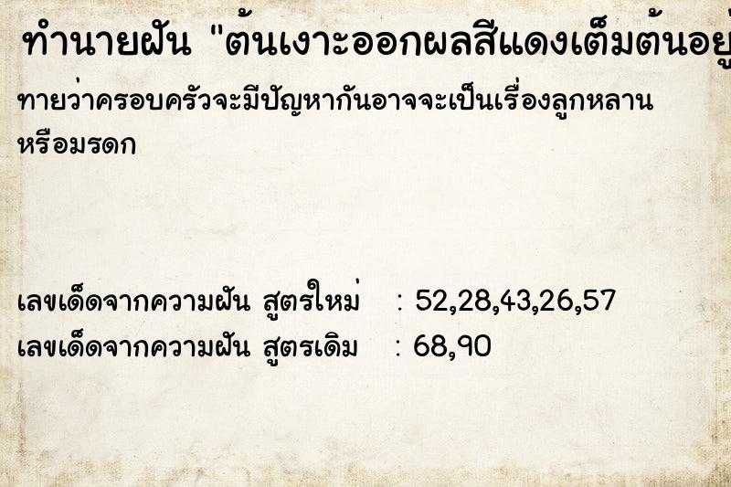 ทำนายฝันต้นเงาะออกผลสีแดงเต็มต้นอยู่หน้าบ้าน ทำนายฝันทำนายฝันต้นเงาะออกผลสีแดงเต็มต้นอยู่หน้าบ้าน
