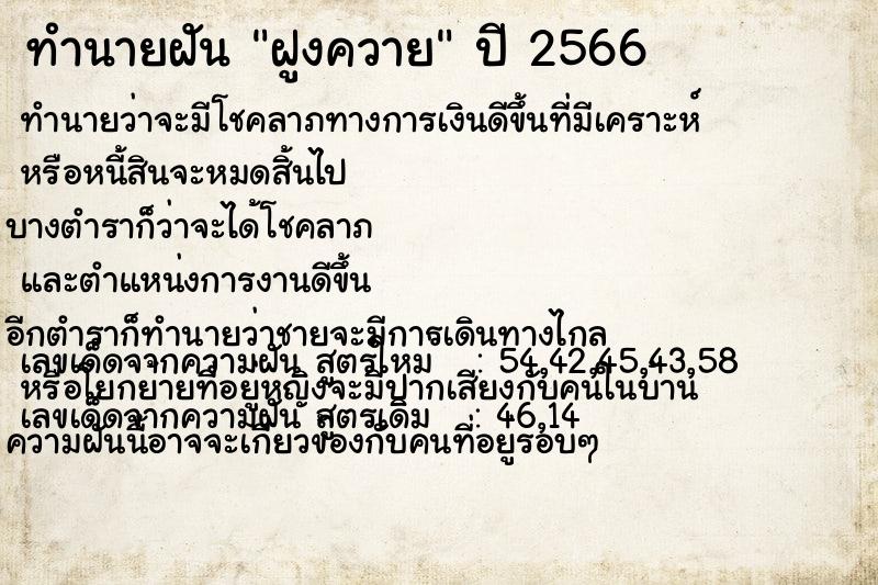 ทำนายฝันฝูงควาย ทำนายฝันทำนายฝันฝูงควาย