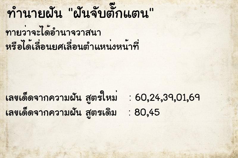 ทำนายฝันฝันจับตั๊กแตน ทำนายฝันทำนายฝันฝันจับตั๊กแตน