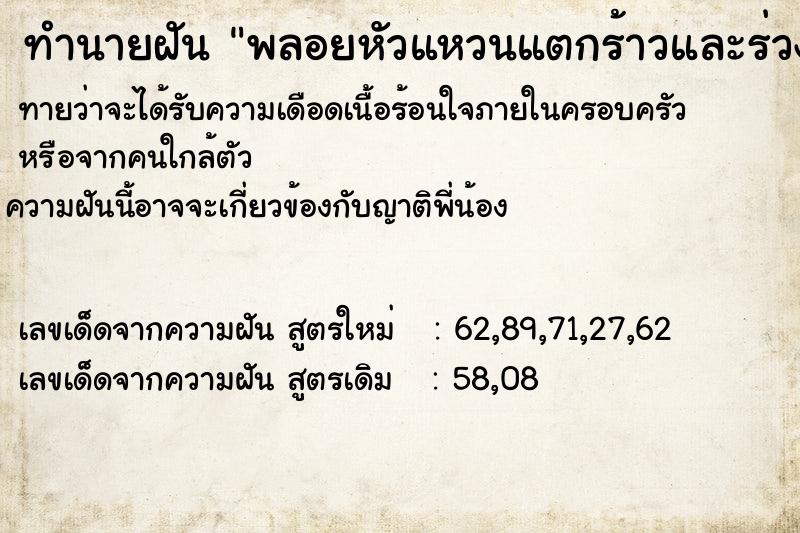 ทำนายฝันทำนายฝันพลอยหัวแหวนแตกร้าวและร่วงหาย1เม็ด