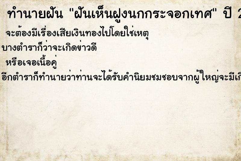 ทำนายฝันฝันเห็นฝูงนกกระจอกเทศ ทำนายฝันทำนายฝันฝันเห็นฝูงนกกระจอกเทศ