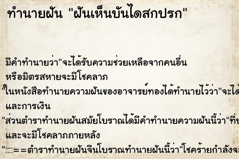 ทำนายฝัน ฝันเห็นบันไดสกปรก ทำนายฝัน ฝันเห็นบันไดสกปรก