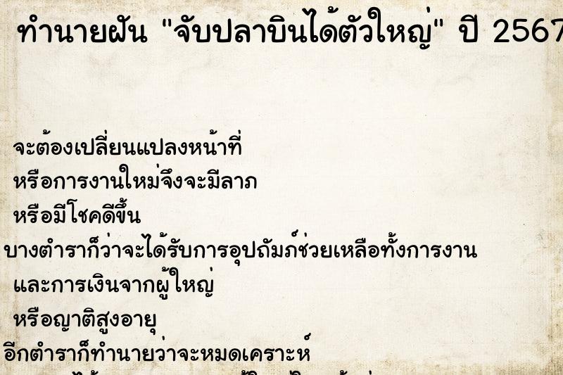 ทำนายฝัน จับปลาบินได้ตัวใหญ่ ตำราโบราณ แม่นที่สุดในโลก