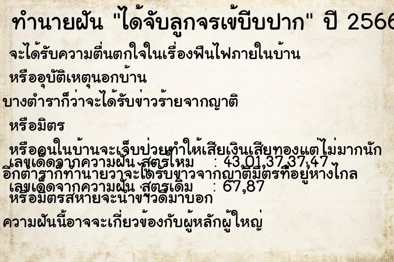 ทำนายฝัน ได้จับลูกจรเข้บีบปาก ทำนายฝัน ได้จับลูกจรเข้บีบปาก