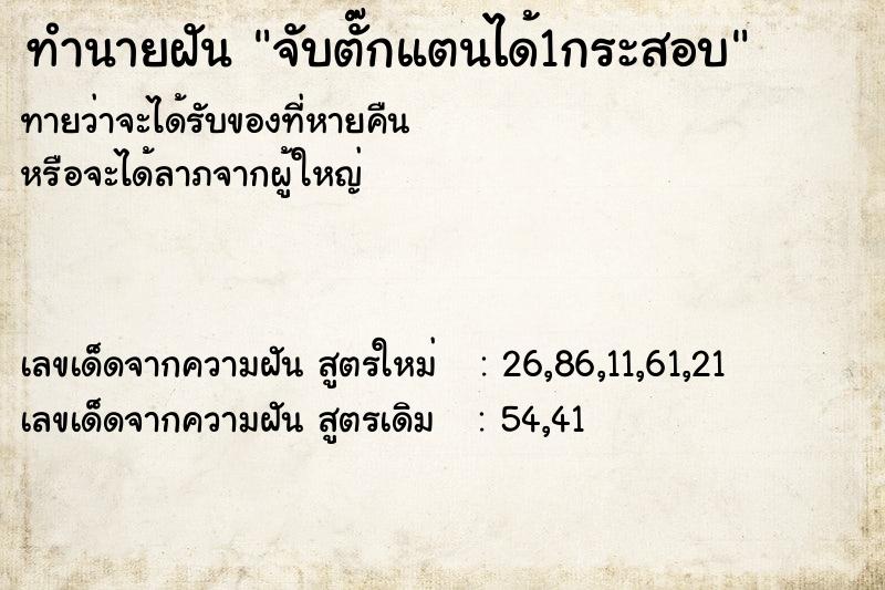 ทำนายฝันทำนายฝันจับตั๊กแตนได้1กระสอบ